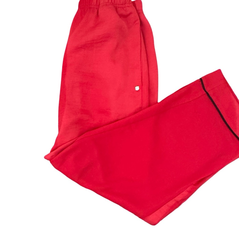 NWT Fabletics Loungewear | Eco-Satin  Red/ Black Crop Pants with Pockets | Small